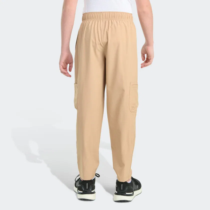 Детские брюки-карго adidas из тканого рипстопа с эластичным поясом, Sandstone — фото 2