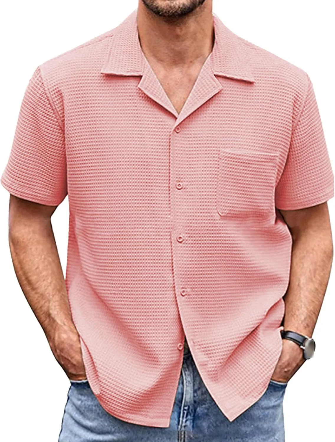 

Мужская летняя вязаная рубашка Casual с коротким рукавом Maiyifu-GJ