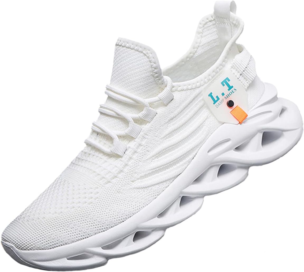 

Мужские кроссовки слипоны для бега и ходьбы, спортивные, для тренажерного зала, против скольжения, для тренировок, тенниса, удобные, модные, легкие, с дышащей сеткой Dlwkipv, белый