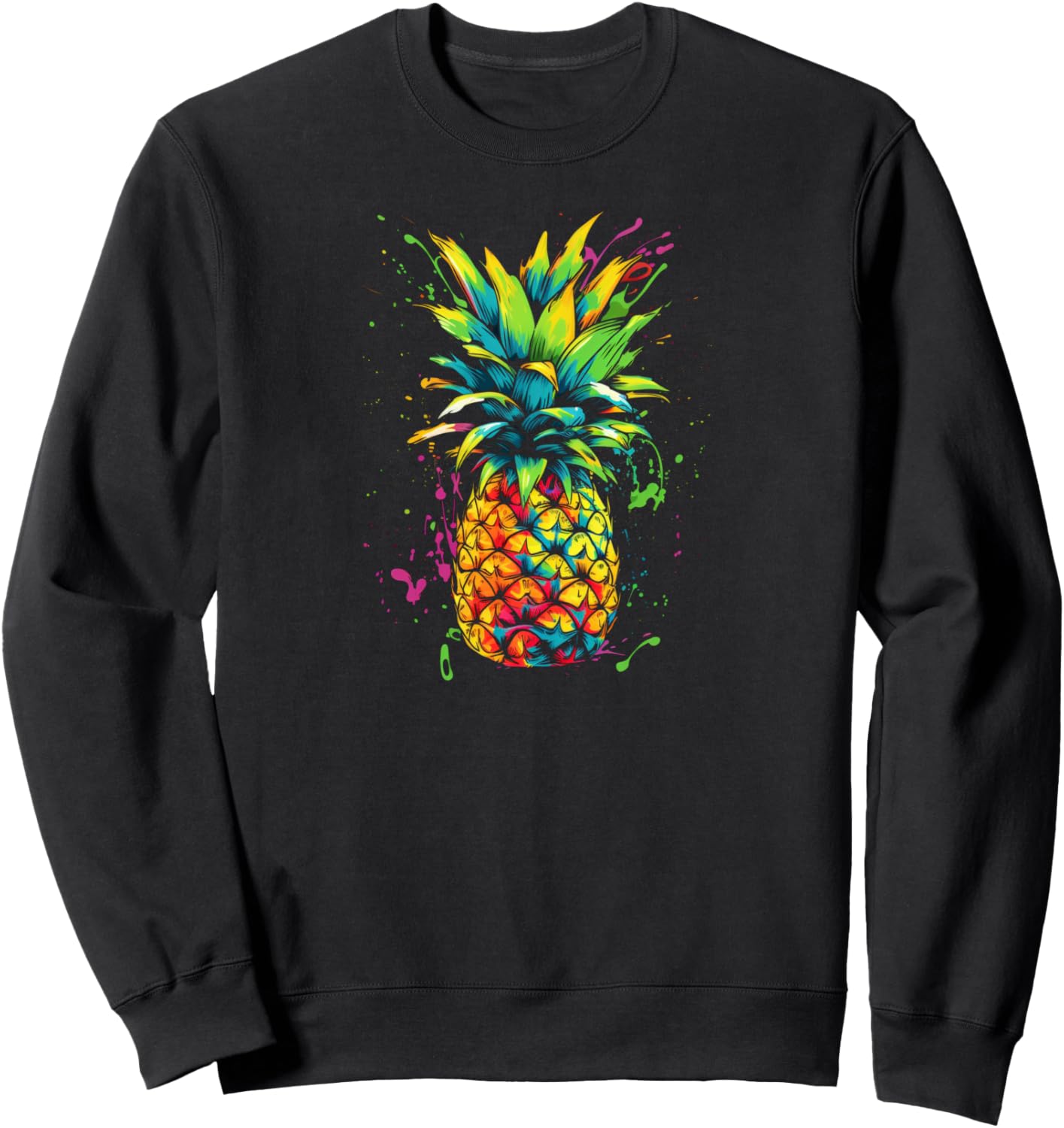 

Толстовка с тропическим рисунком ананаса Pineapple And Summmer Apparel, черный