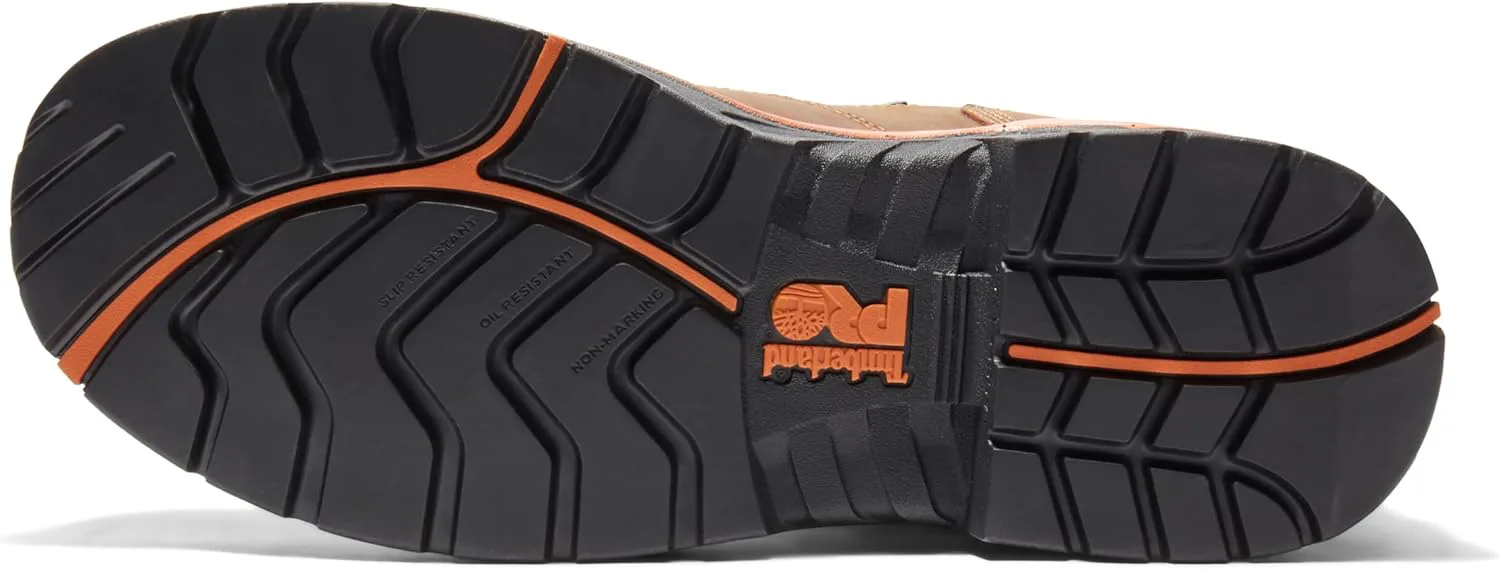Мужские рабочие ботинки Timberland PRO Bosshog с композитным носком, водонепроницаемые, высотой 6 дюймов, коричневый/оранжевый — фото 4