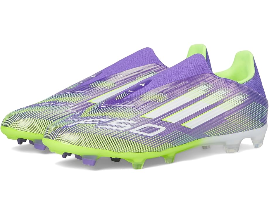 Кроссовки adidas F50 League Laceless Firm Ground Soccer Cleats, цвет Purple Rush/White/Lucid Lemon