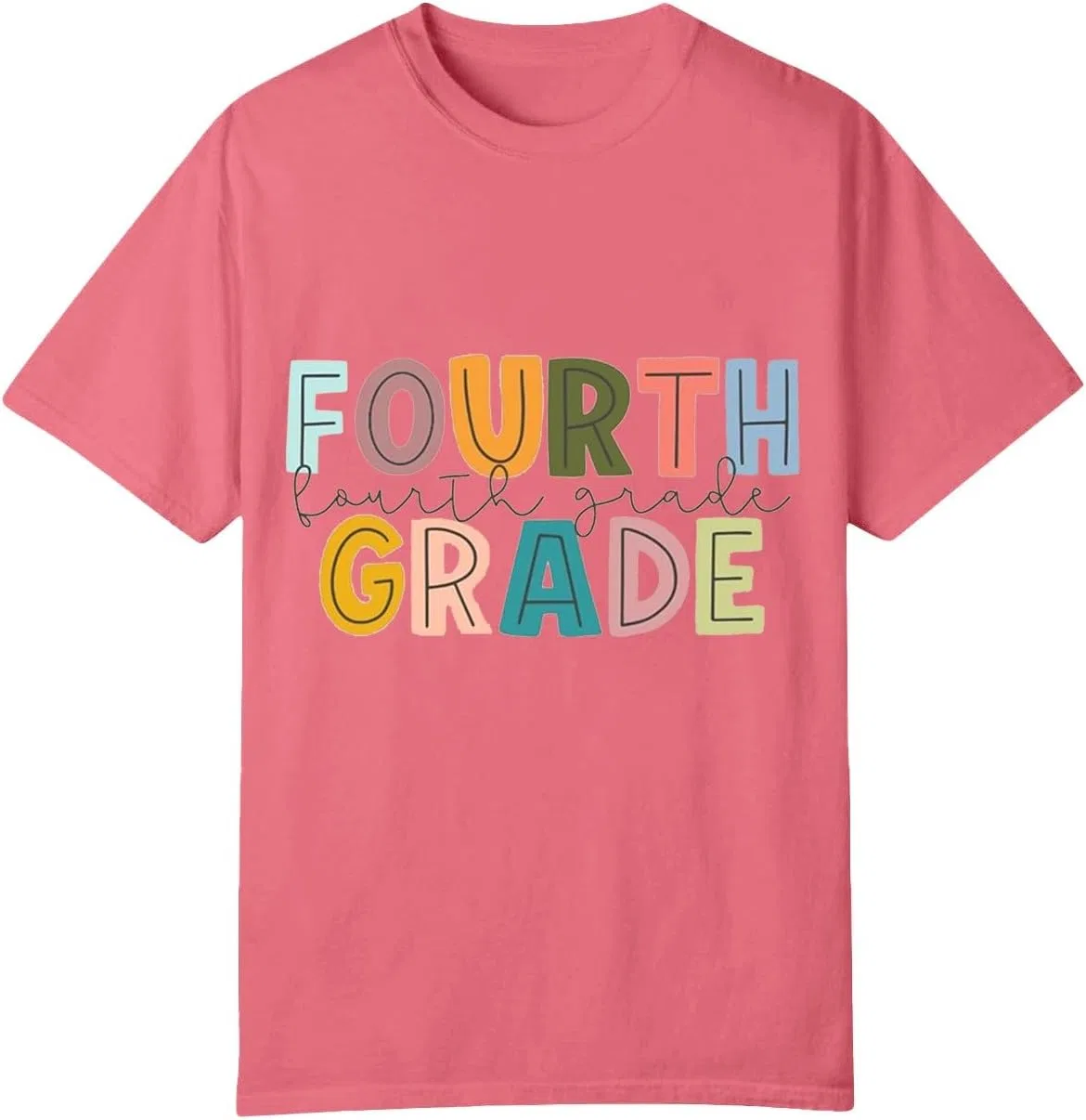 Футболка с коротким рукавом для детей, Fourth Grade, цвет Pink — фото 3