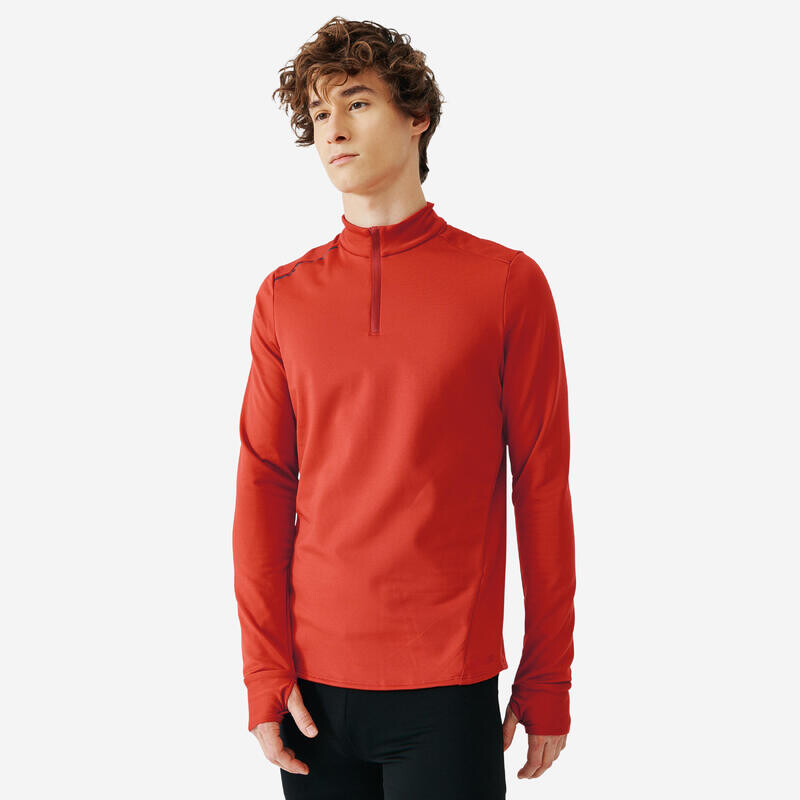

Мужская термофутболка для бега красная KALENJI, цвет rojo