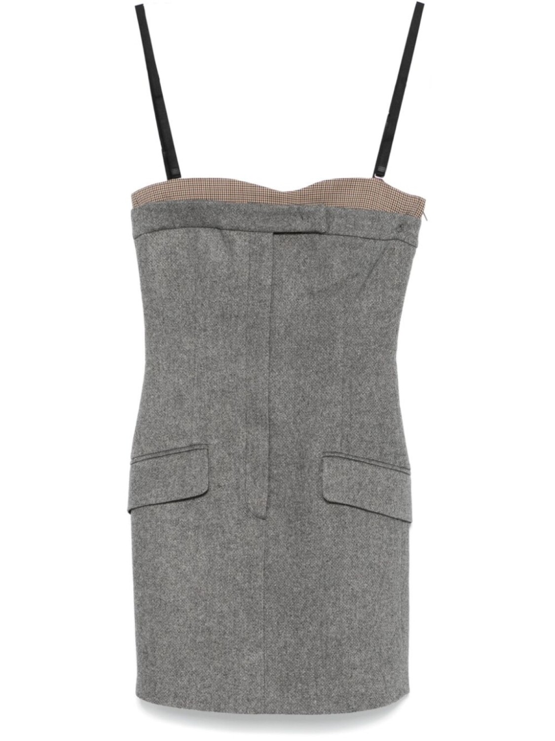 

Sportmax твидовое платье мини, серый