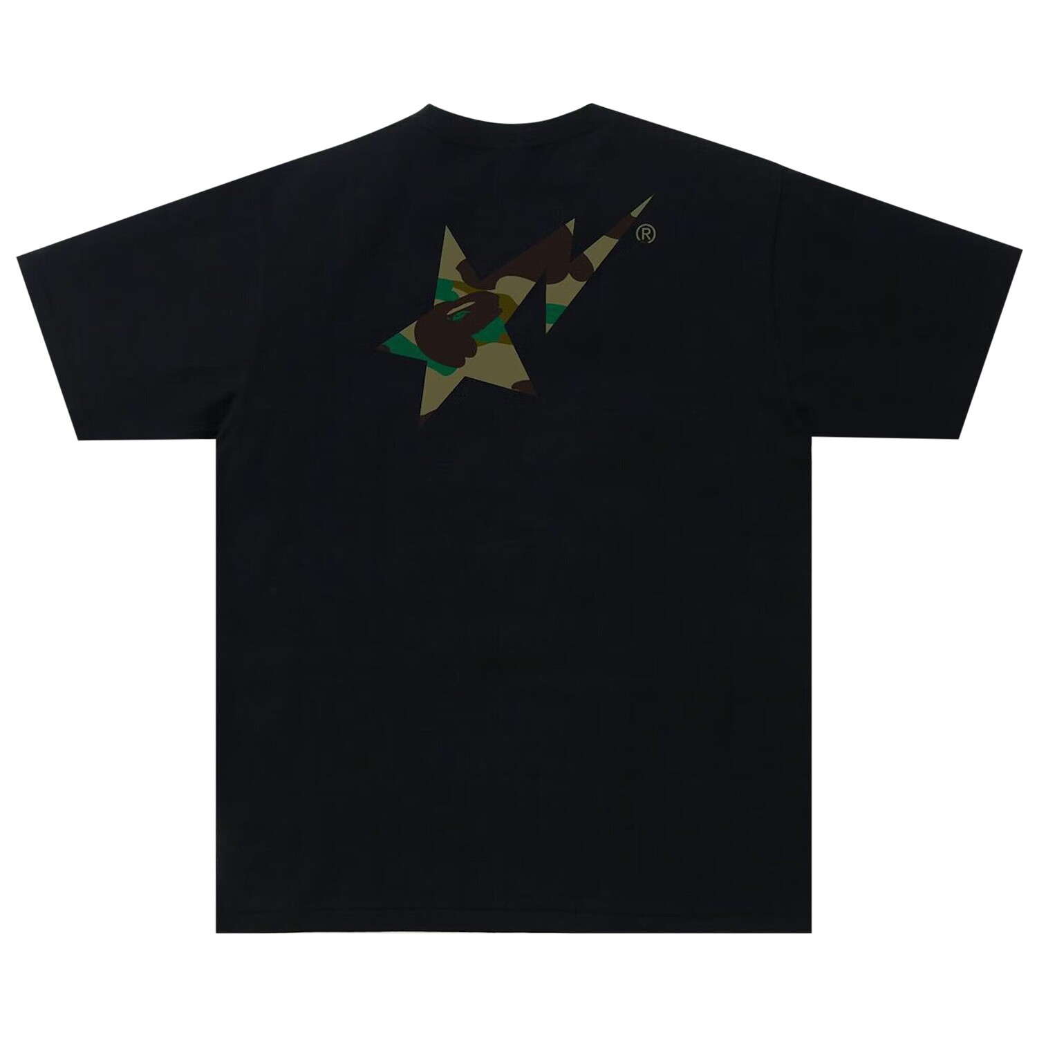 Футболка с логотипом BAPE ABC Camo Sta, цвет Черный/Зеленый — фото 2