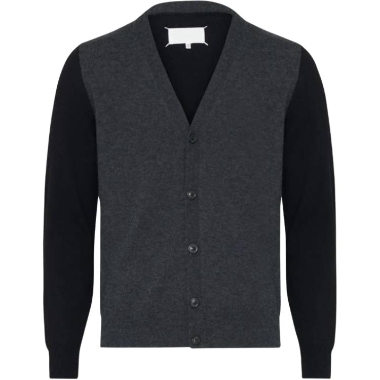 

Шерстяной кардиган Maison Margiela, черный/серый