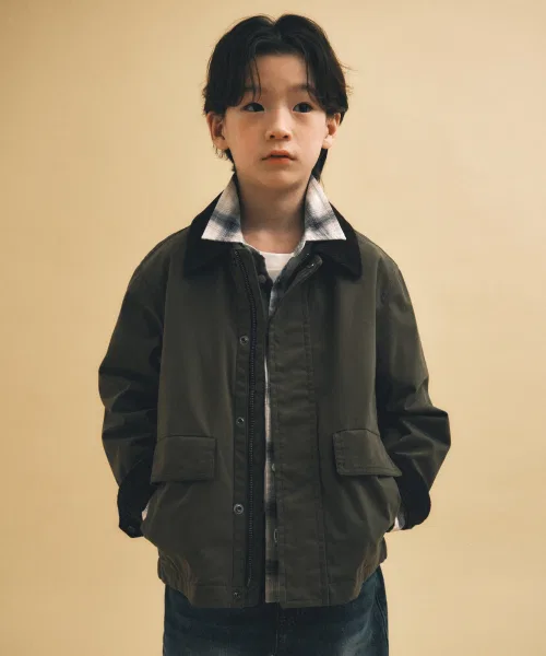 Куртка охотничья вощёная из хлопка, MUSINSA STANDARD KIDS, хаки