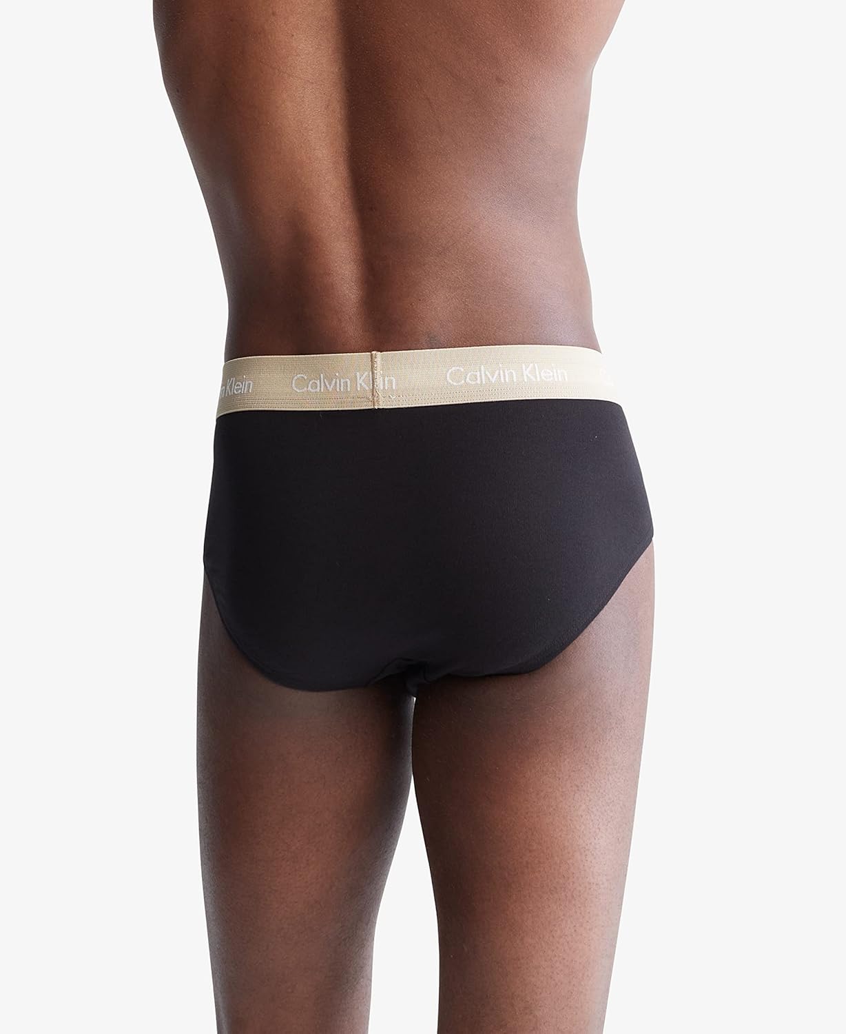 Комплект из 3 трусов-брифов Calvin Klein Mens Cotton Stretch Hip, Black Bodies W/ Shoreline, Clay, Travertine — фото 3