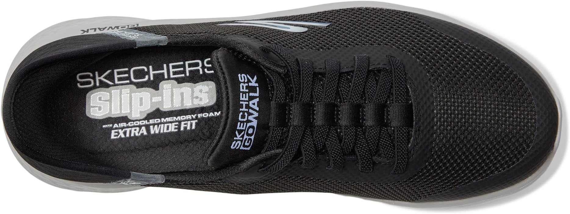 Кроссовки SKECHERS Performance Go Walk Flex - Hands Up Hands Free Slip-Ins, цвет Black/Grey — фото 2
