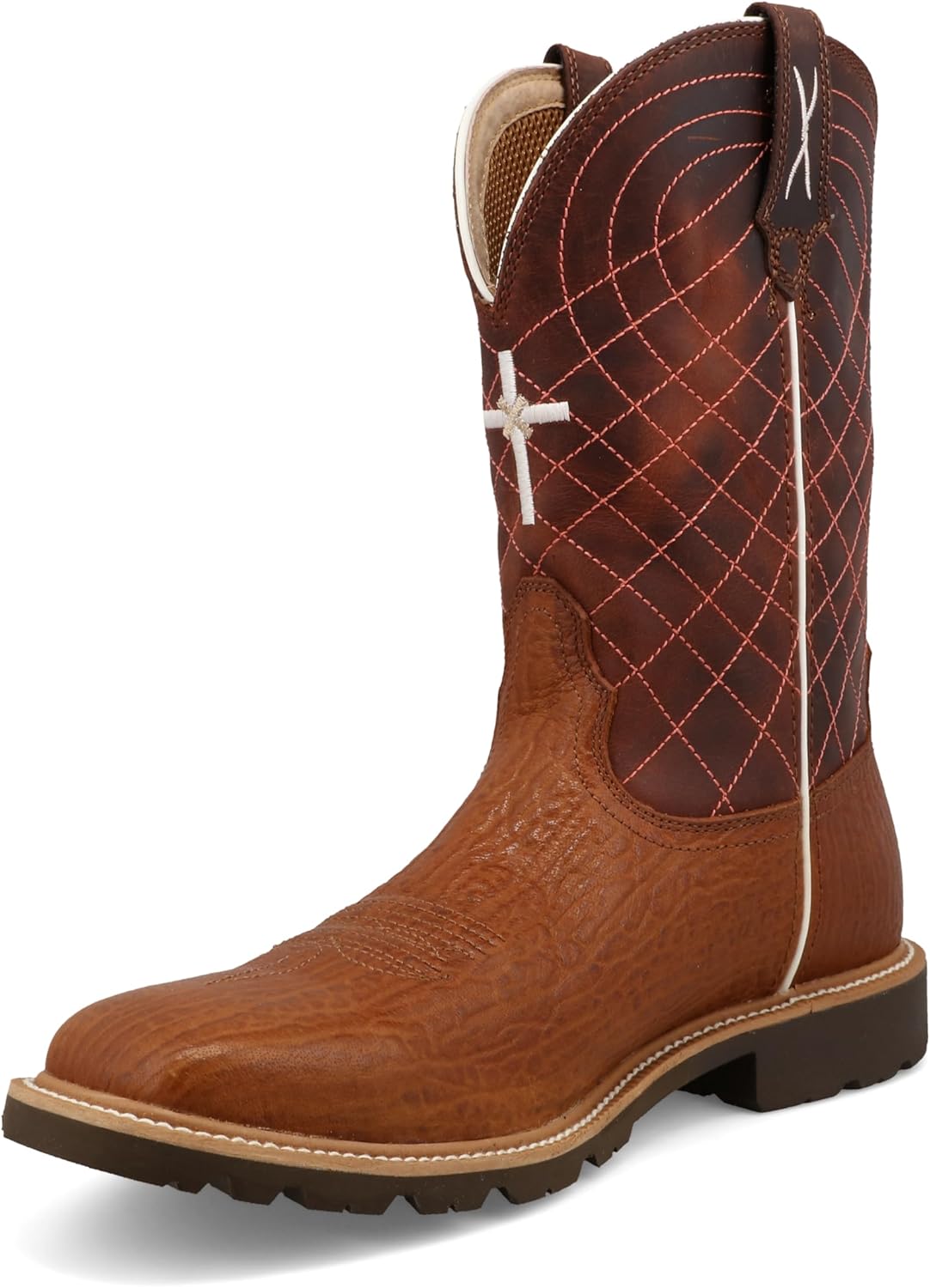 

Мужские технические вестерн-сапоги Twisted X с широким квадратным носком - Mxtp006, Umber & Baked Clay