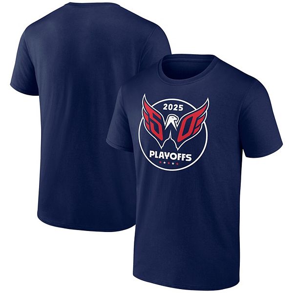 

Мужская футболка washington capitals navy 2025 stanley cup playoffs Unbranded