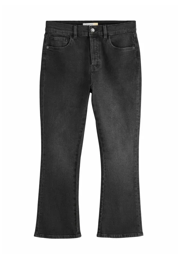 Джинсы Regular fit cropped bootcut Next, вымытый черный — фото 4