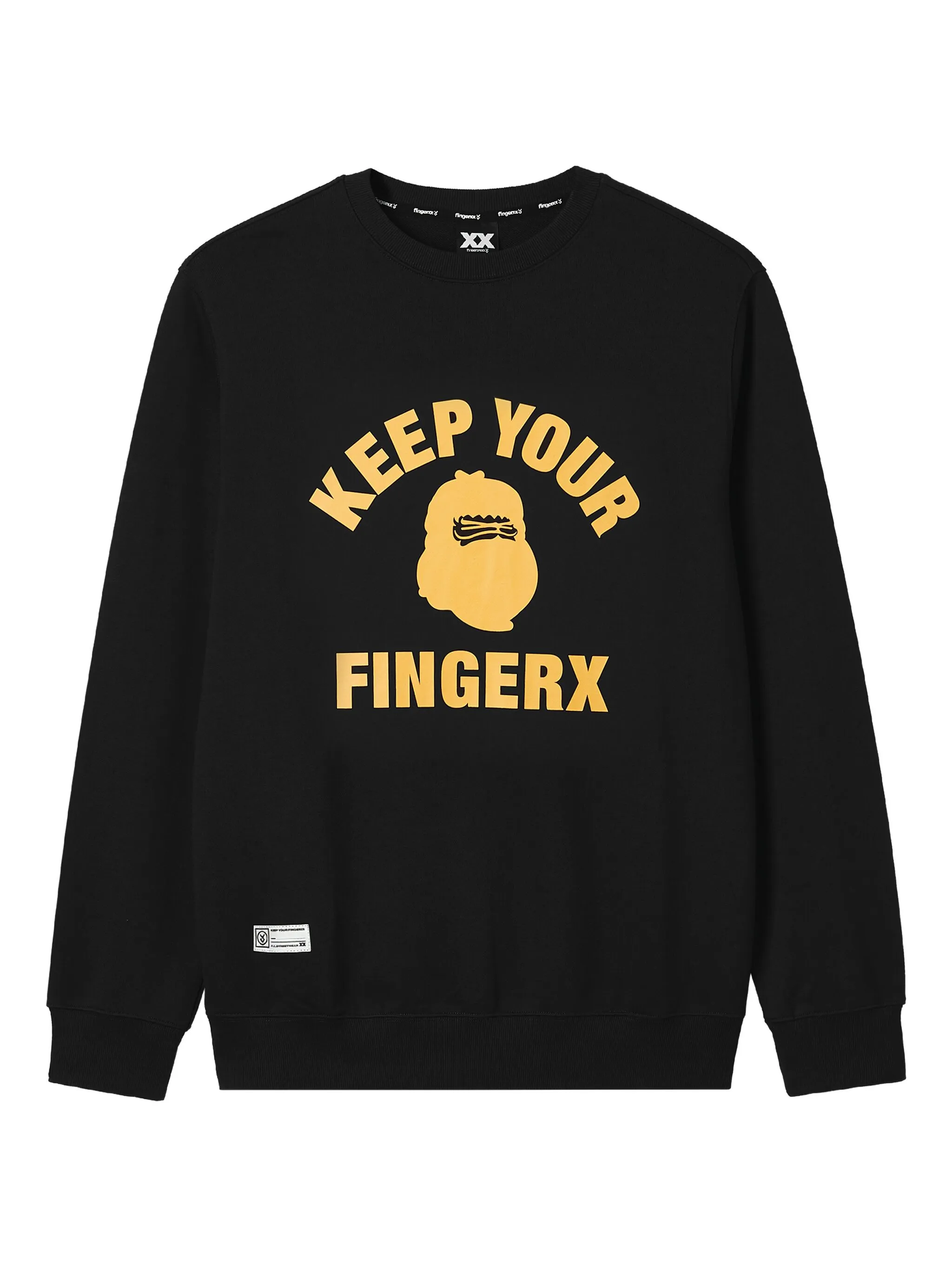 

Толстовка с графичным принтом Fingercroxx, черный