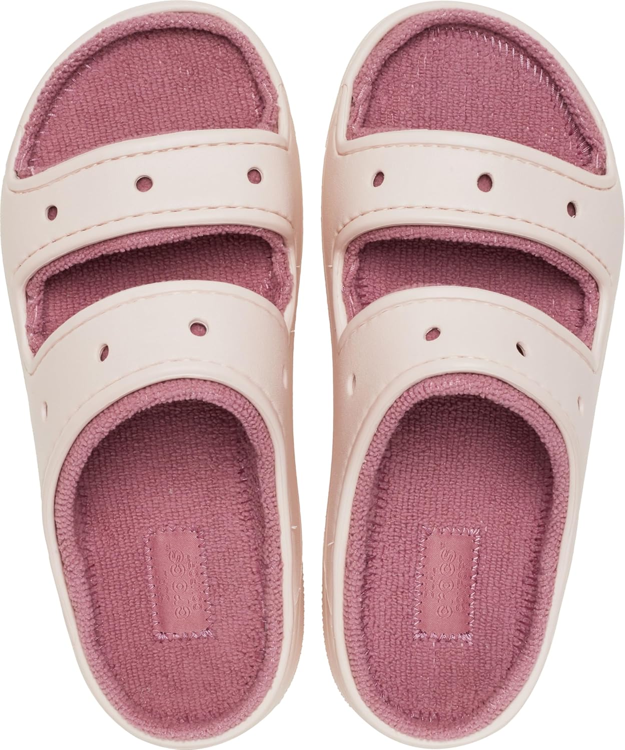 Классические сандалии Crocs унисекс для взрослых Cozzzy из махровой ткани, пушистые тапочки и шлепанцы, Quartz — фото 4