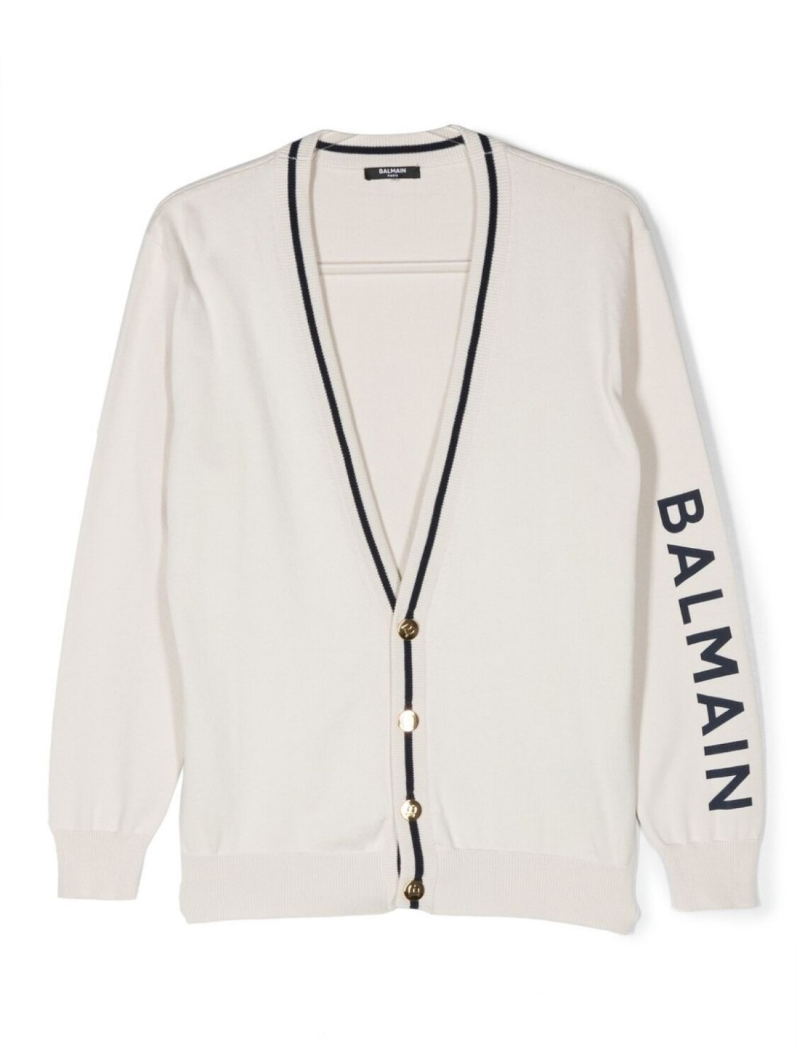 

Balmain Kids кардиган с контрастными полосками, нейтральный цвет