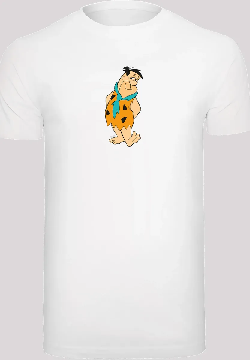

F4NT4STIC рубашка с короткими рукавами "F4NT4STIC Мужская футболка Fred Flintstone Kick с круглым вырезом", белый