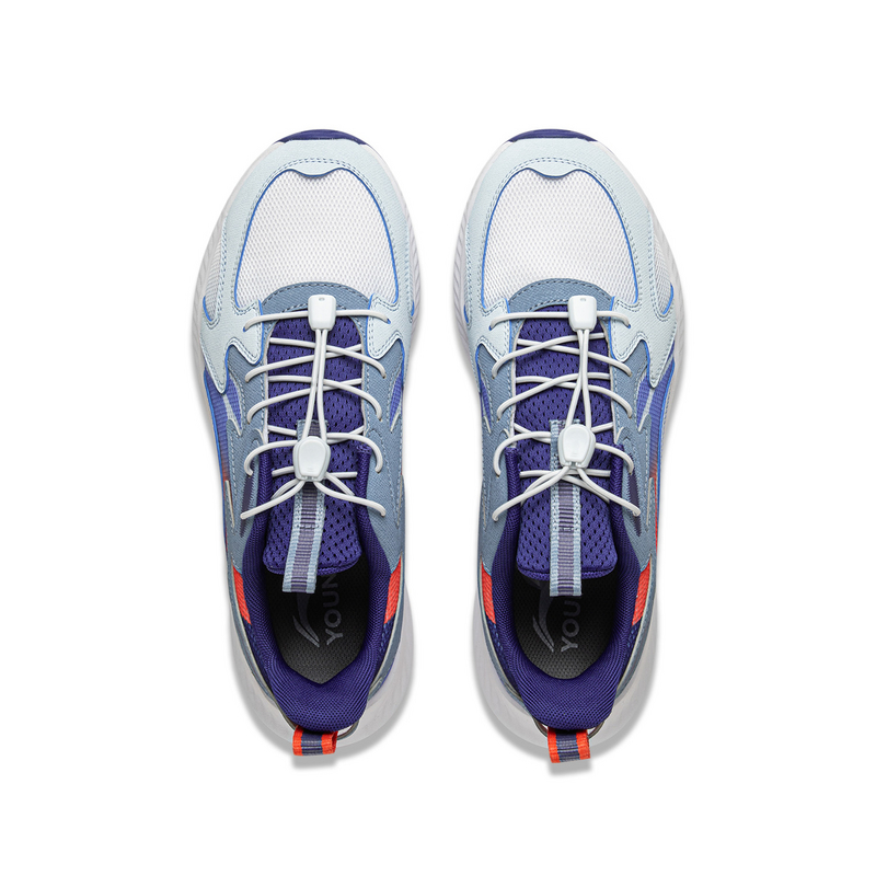 Спортивные повседневные детские кроссовки Unisex LINING YOUNG, синий/серый/белый — фото 4