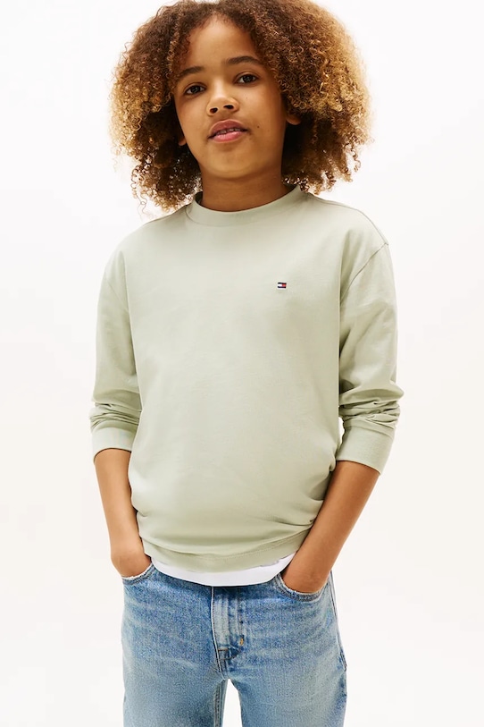 

Лонгслив Tommy Hilfiger, бирюзовый