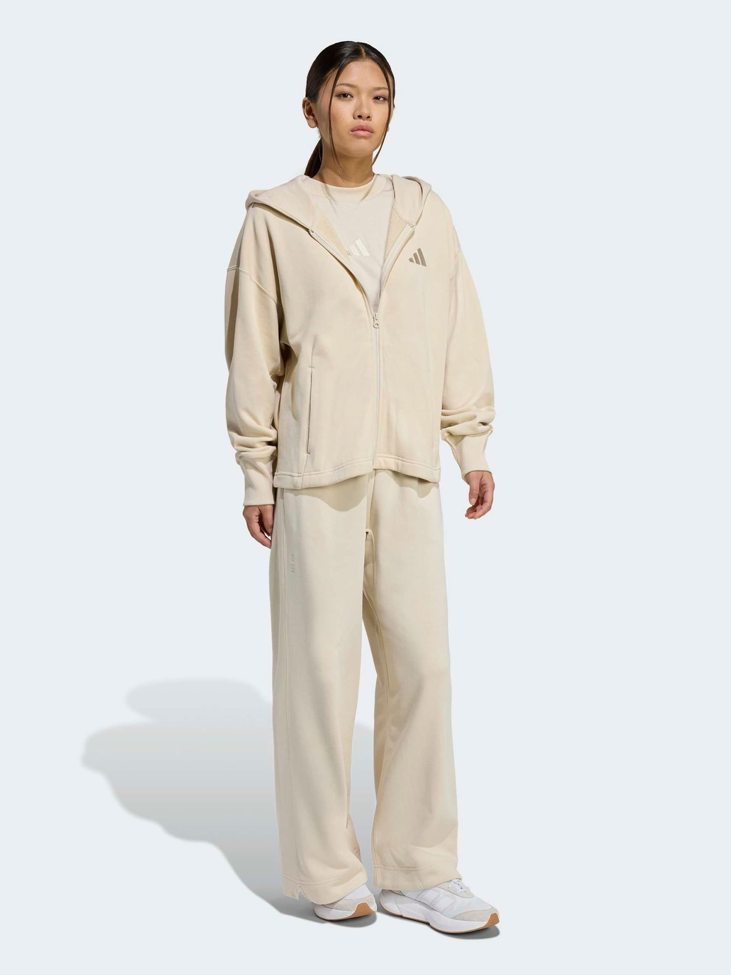 Adidas Sportswear Атлетическая худи на молнии 'ALL SZN' в бежевом цвете — фото 2