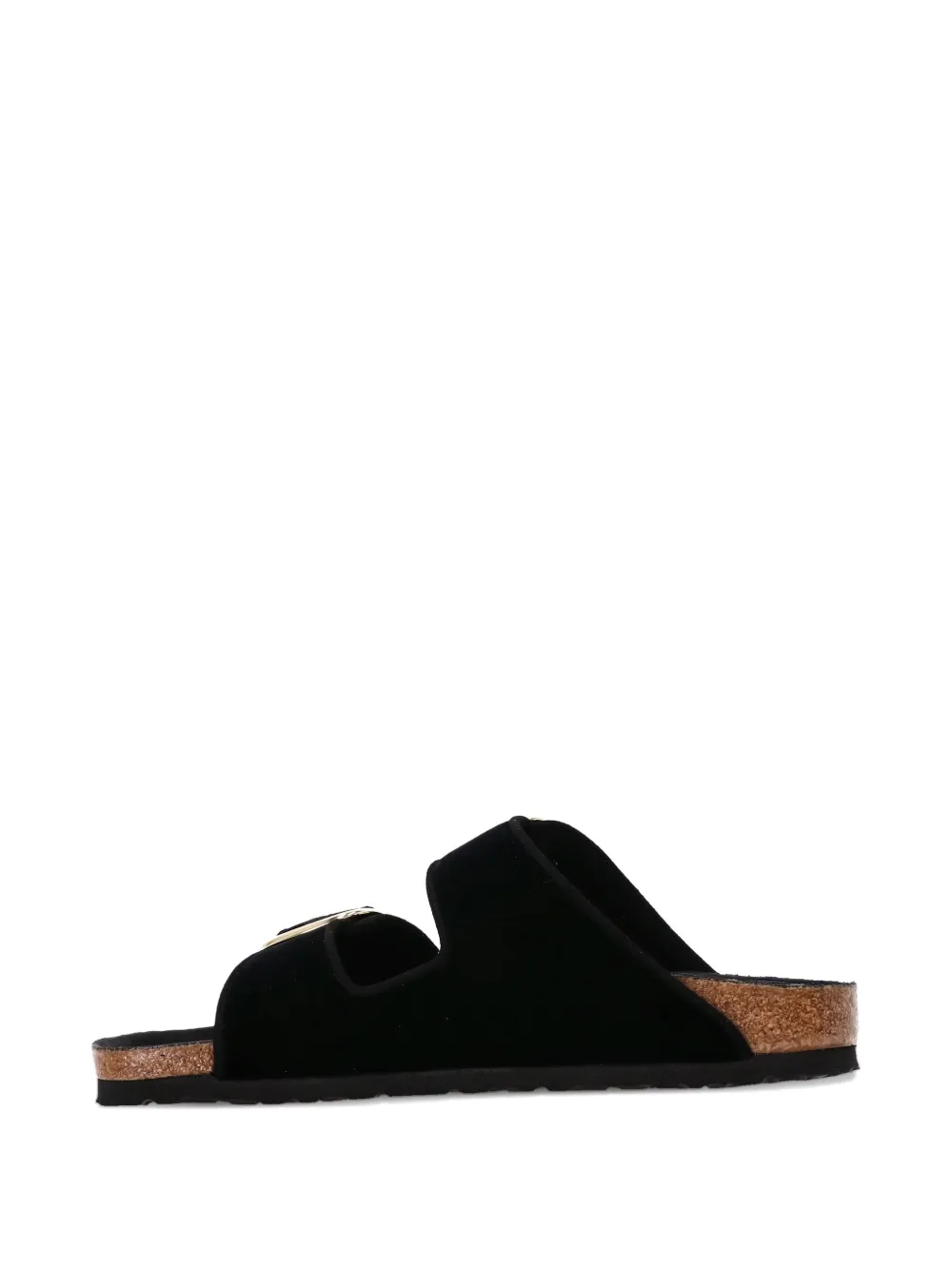 Бархатные сандалии с двумя пряжками BIRKENSTOCK, черный — фото 4