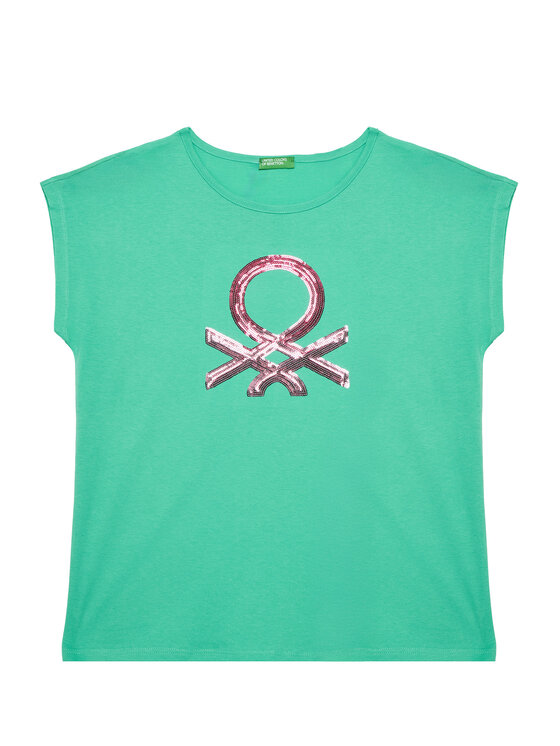 

Футболка обычного кроя 3I1XC10P1 United Colors Of Benetton, зеленый