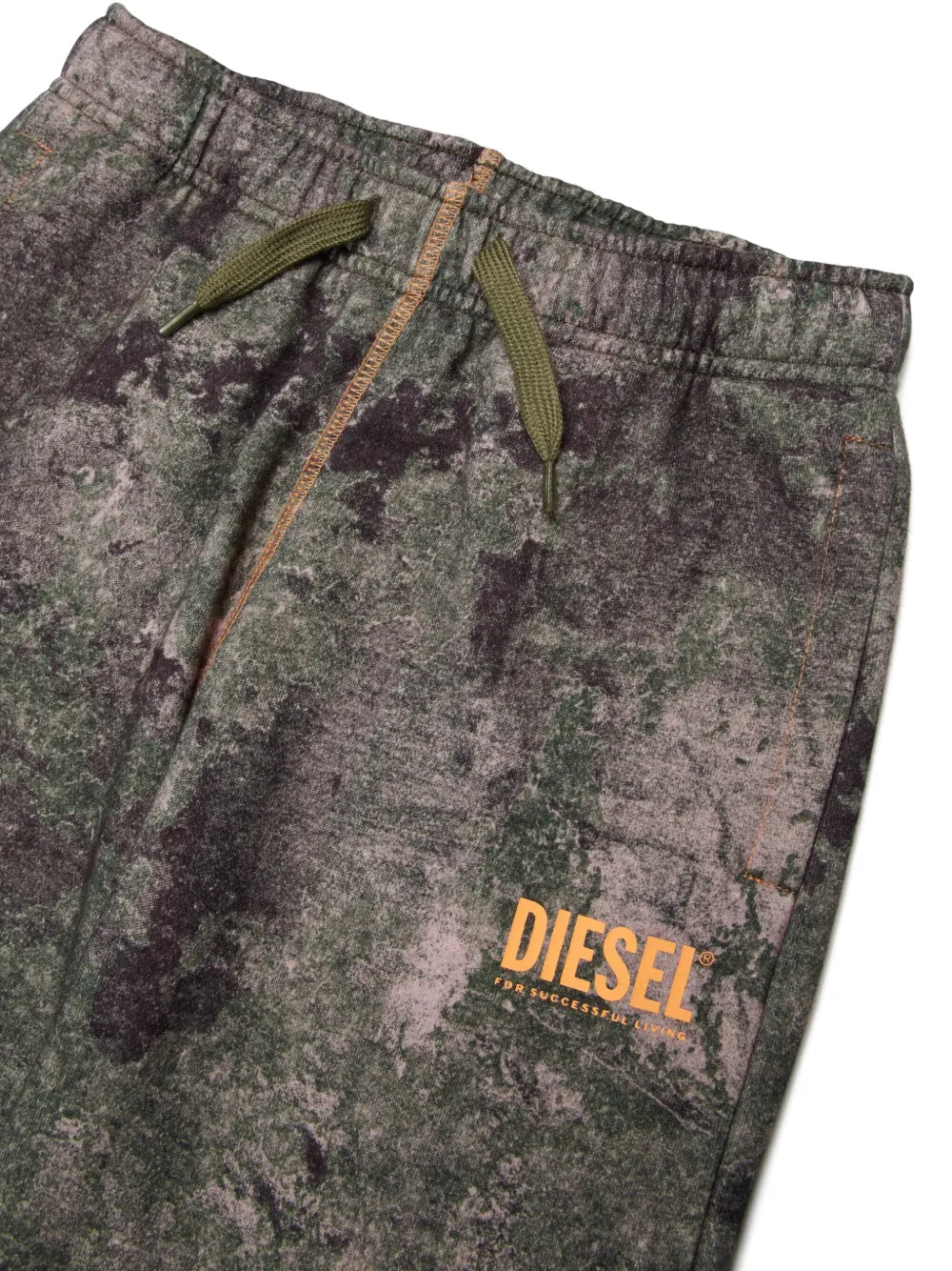 Спортивные брюки с логотипом Diesel Kids, зеленый — фото 3