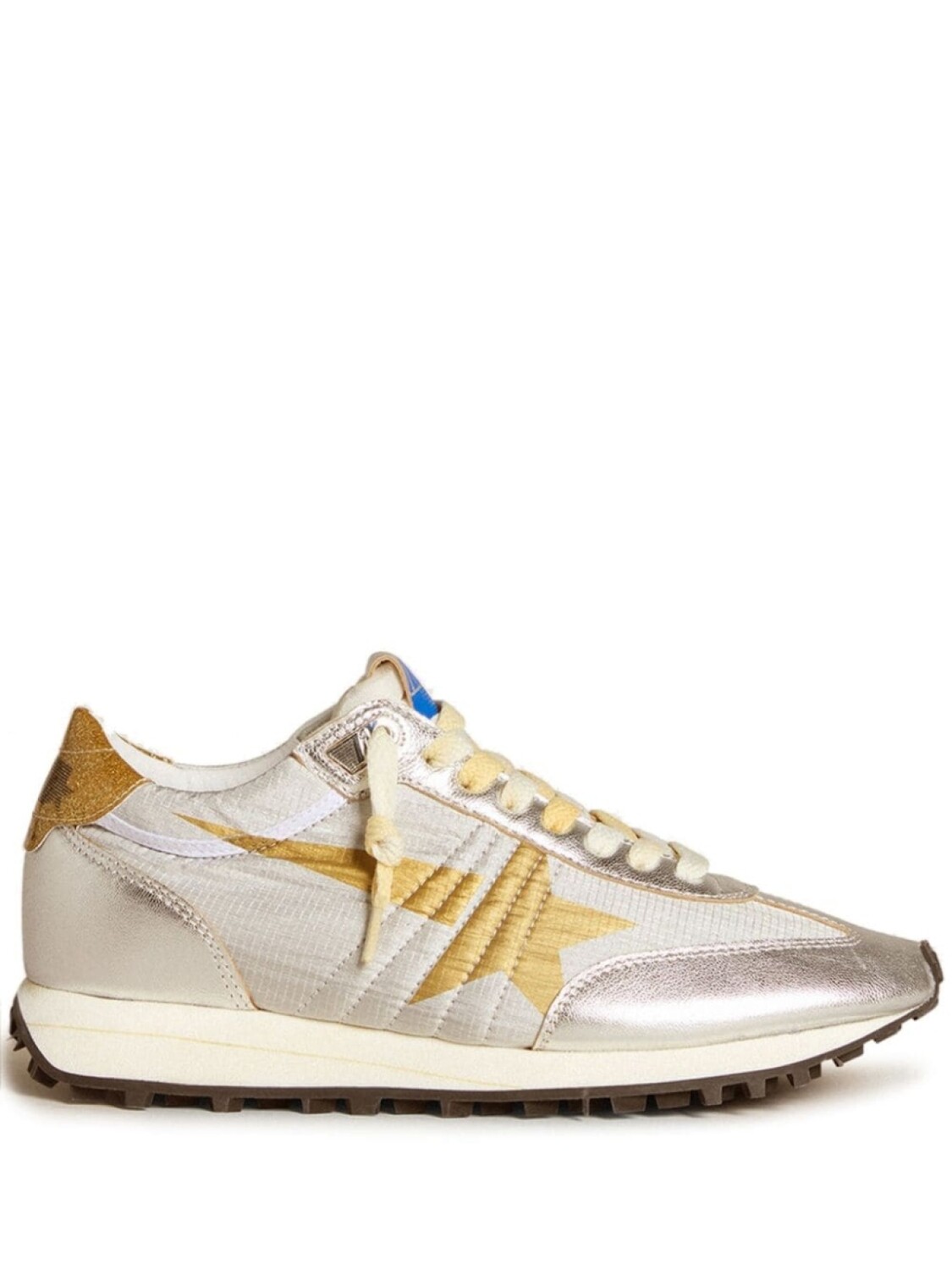 Golden Goose кроссовки с принтом и блестками, серебристый