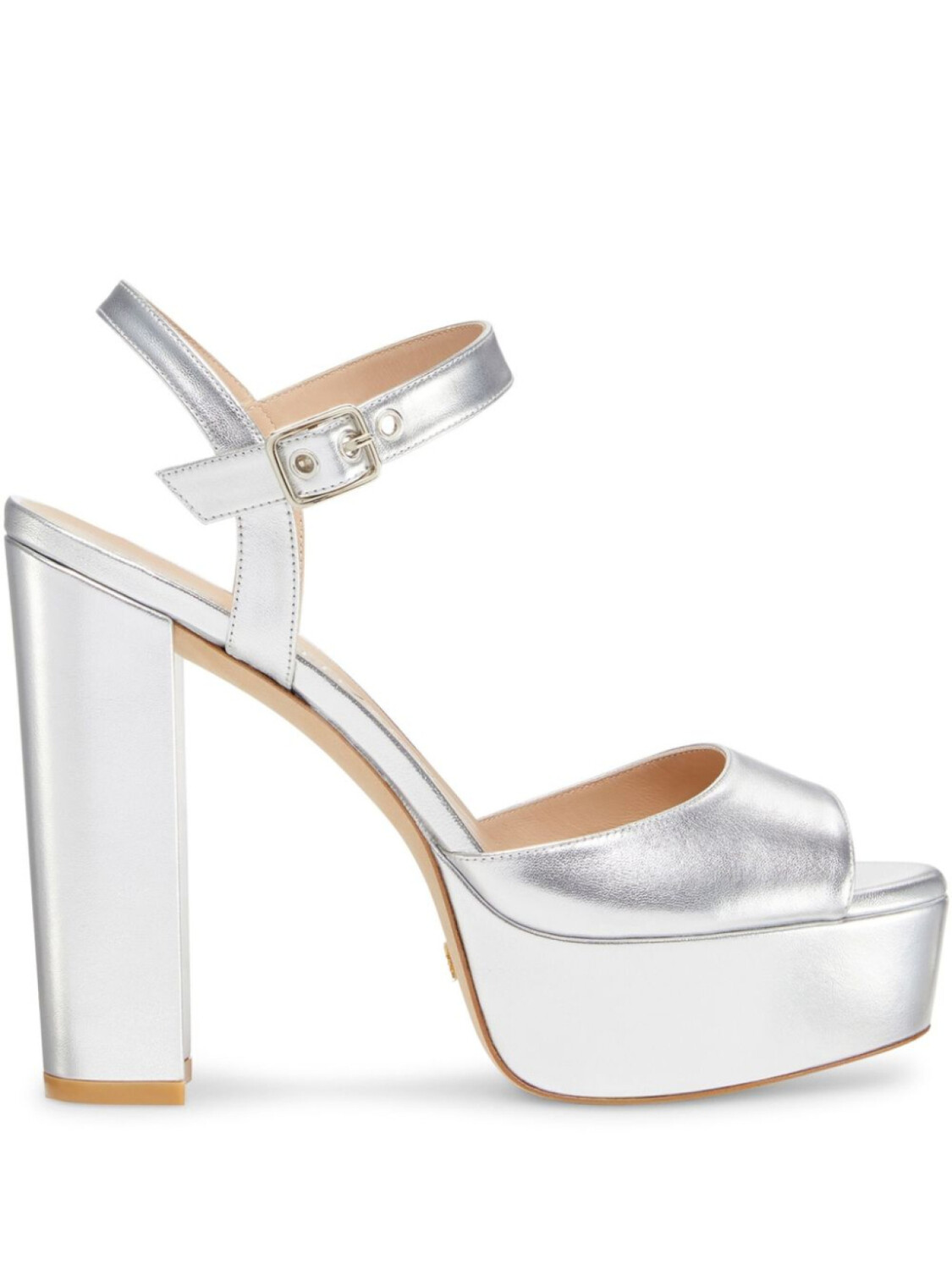 Сандалии Stuart Weitzman 95 мм Ryder, серебряный