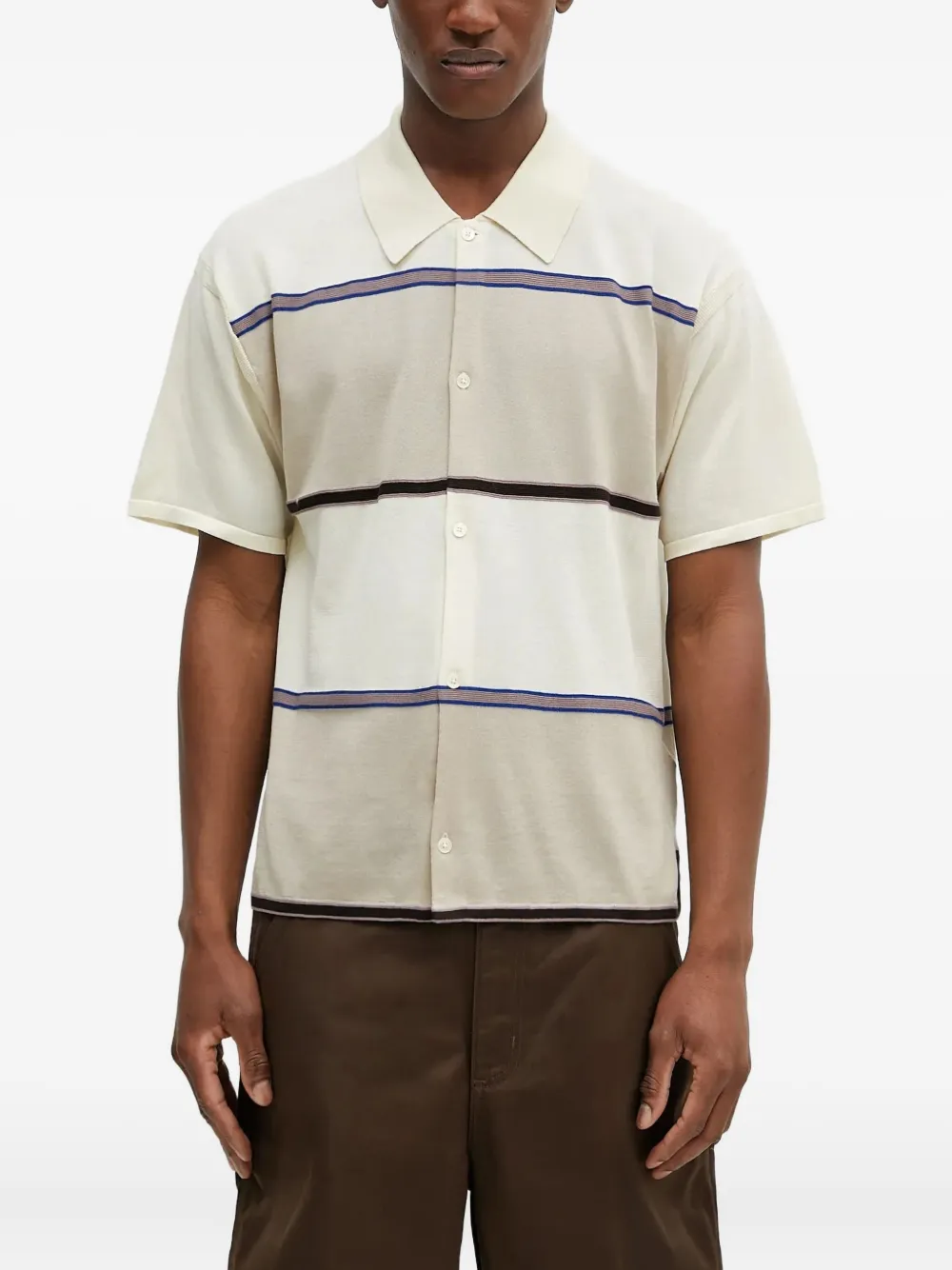 

Полосатая рубашка с воротником поло Paul Smith, нейтральный