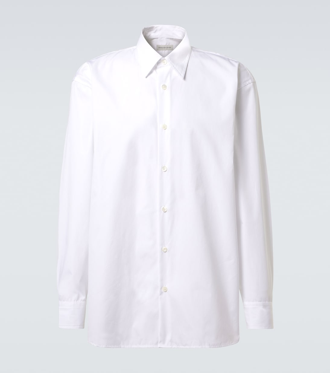 

Рубашка из хлопкового поплина Dries Van Noten, белый