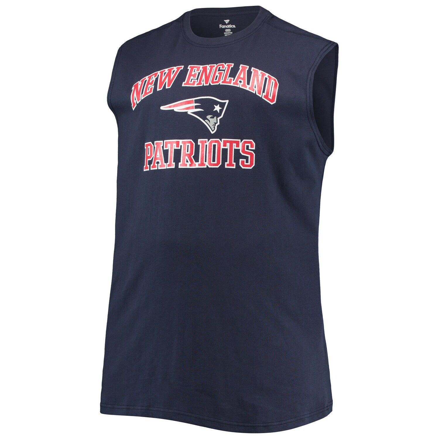 

Мужская темно-синяя майка New England Patriots Big & Tall Muscle, Синий, Мужская темно-синяя майка New England Patriots Big & Tall Muscle