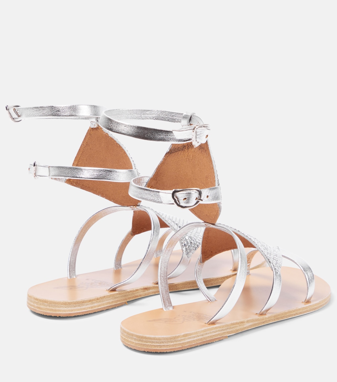 Сандалии из кожи Alki Ancient Greek Sandals, серебряный — фото 3