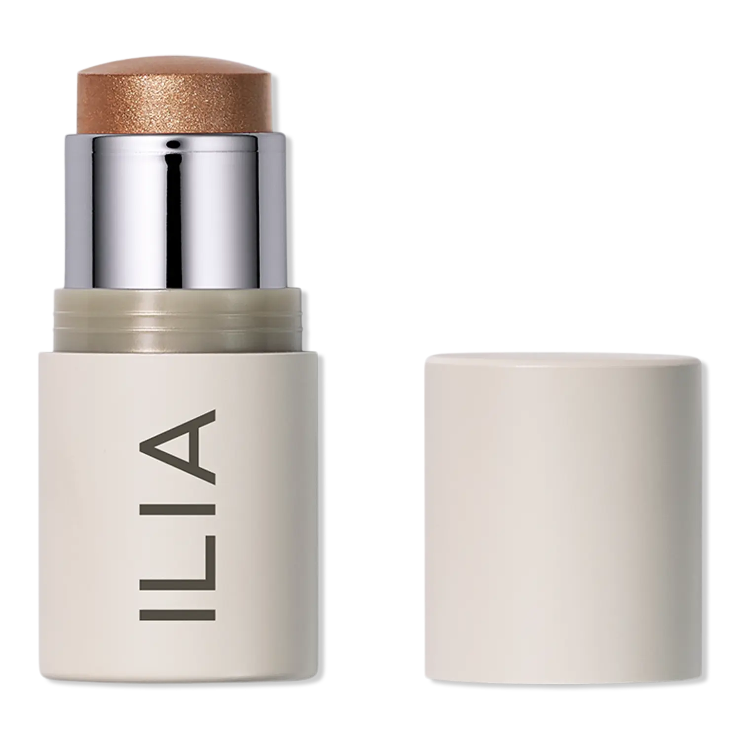 

Многофункциональный кремовый стик: румяна + хайлайтер + тинт для губ ILIA, In The City (bronze pearl)