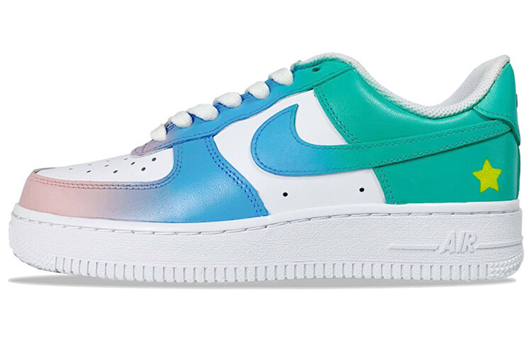 

Кроссовки для скейтбординга Air Force 1 женские с низким верхом розовые/синие/зеленые Nike, Зеленый, Кроссовки для скейтбординга Air Force 1 женские с низким верхом розовые/синие/зеленые Nike