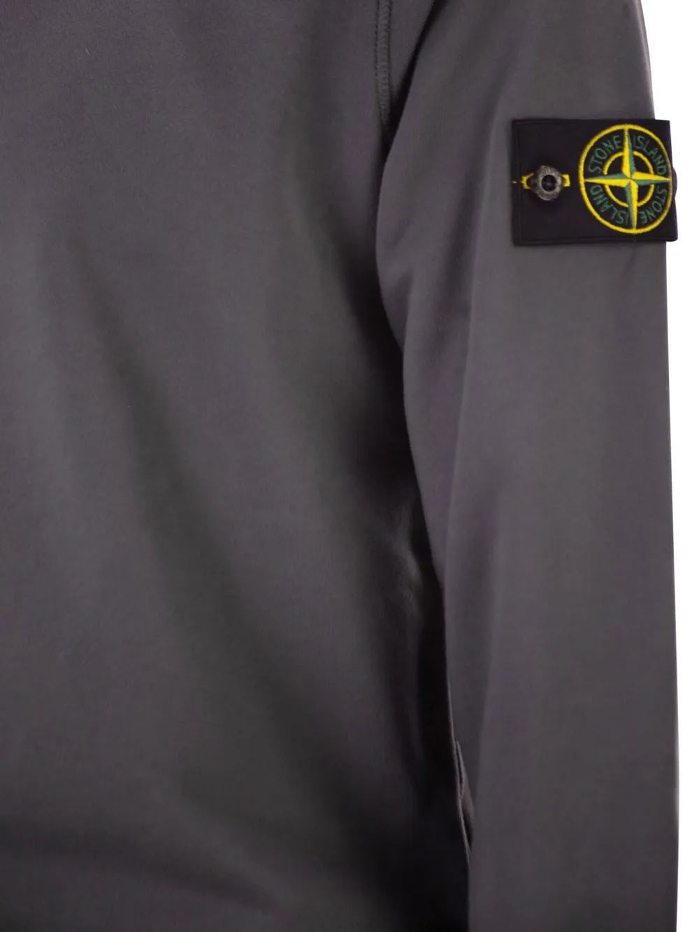Свитшот с круглым вырезом и рукавами-реглан Stone Island, серый — фото 4