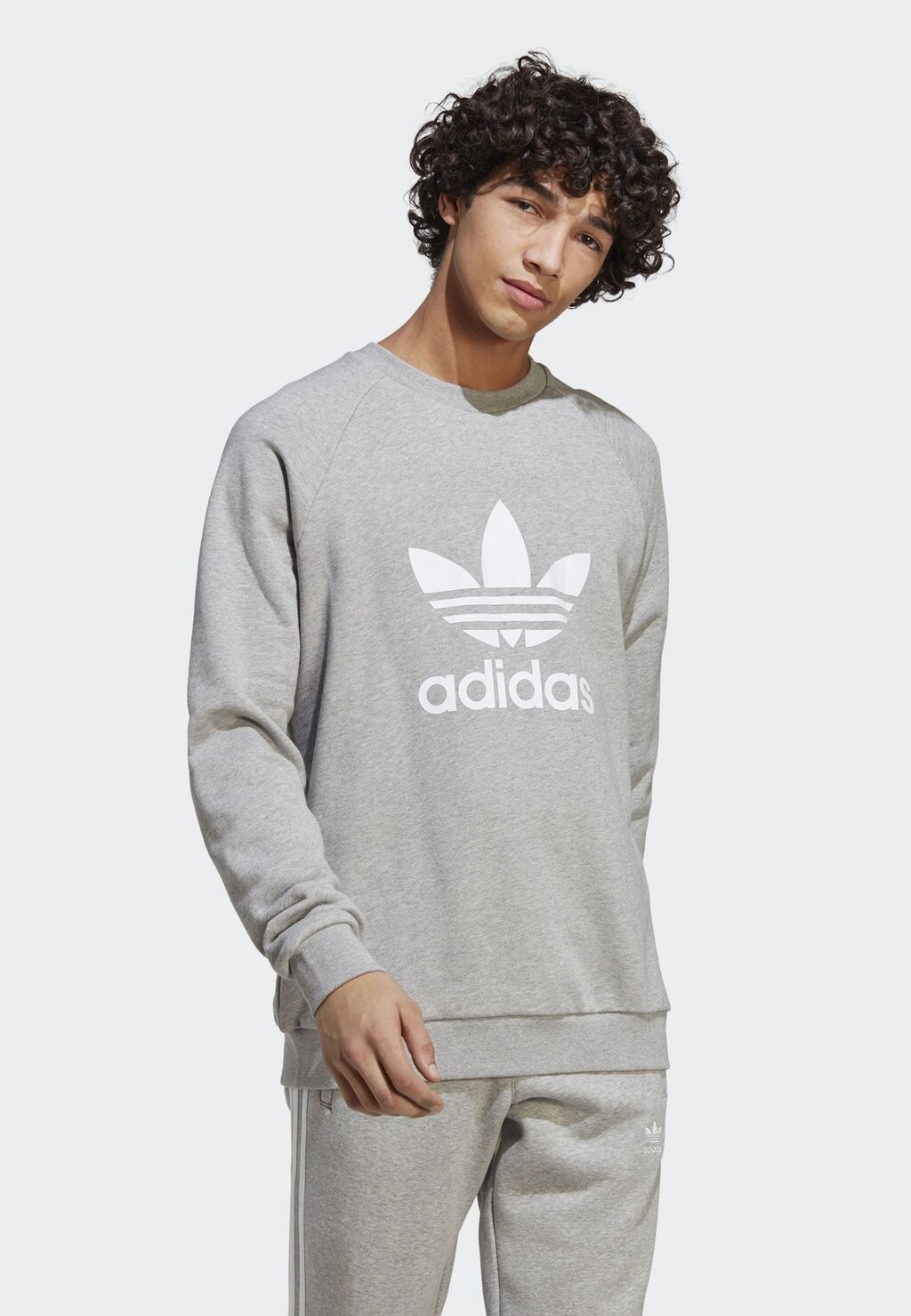 

Толстовка Adicolor Classics Trefoil Crewneck adidas Originals, цвет medium grey heather