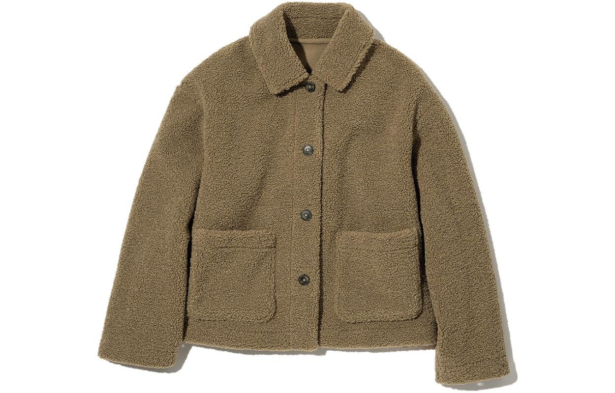

Меховая куртка Uniqlo, оливковый, Зеленый, Меховая куртка Uniqlo, оливковый