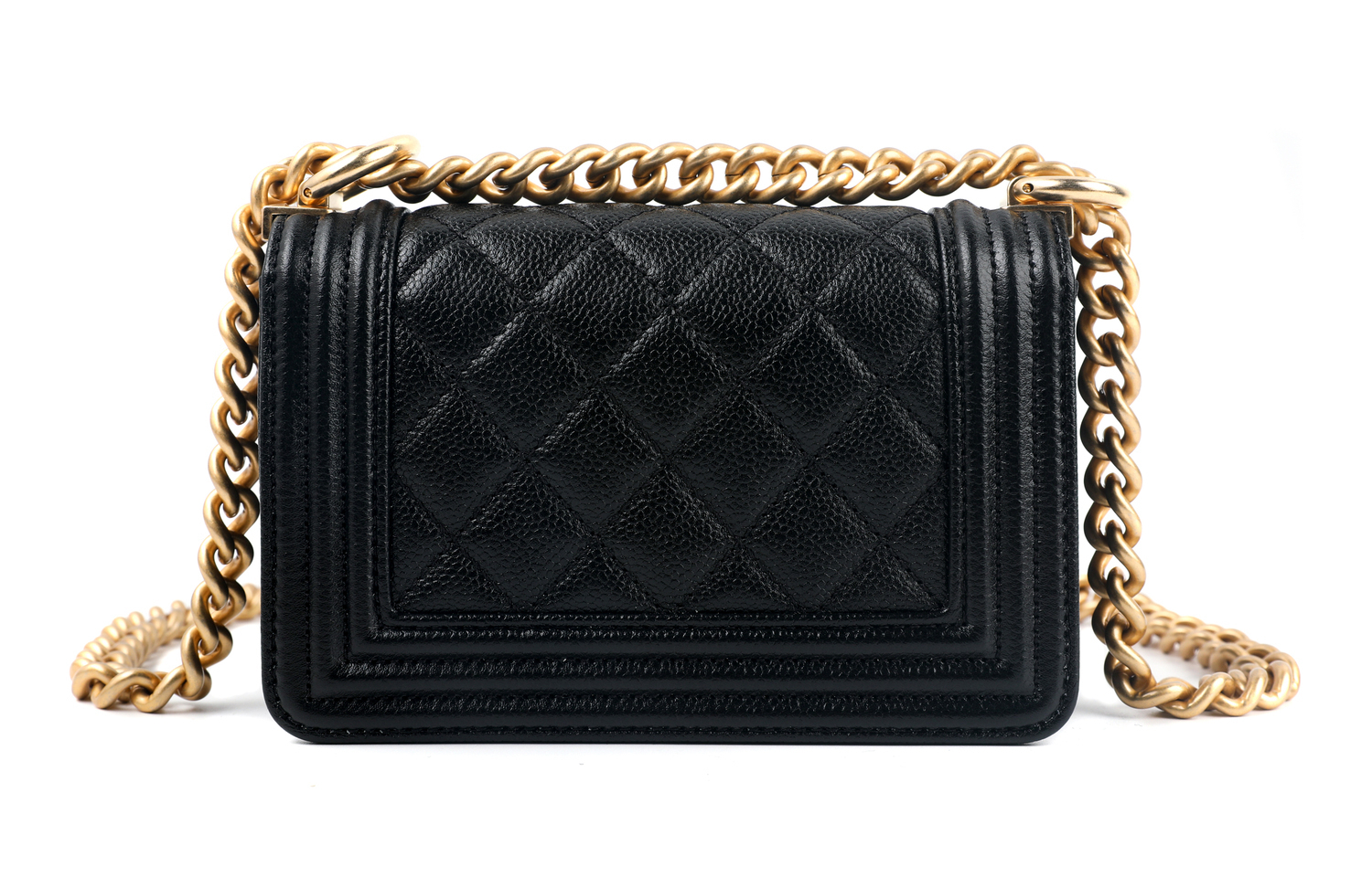 CHANEL Сумка-кроссбодди мини из телячьей кожи с зернёным тиснением — фото 4