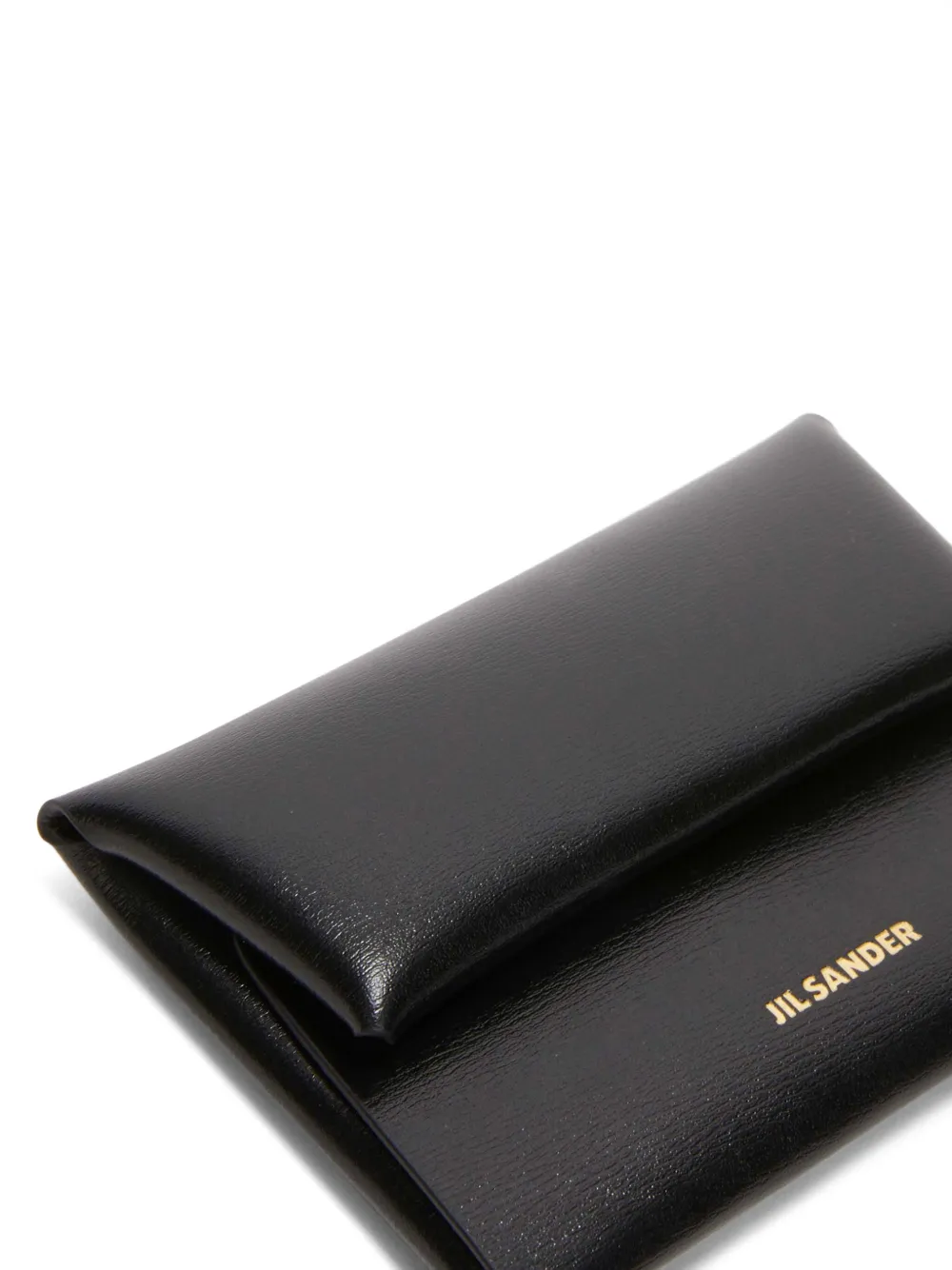 Кошелек из сафьяновой кожи JIL SANDER, черный — фото 3