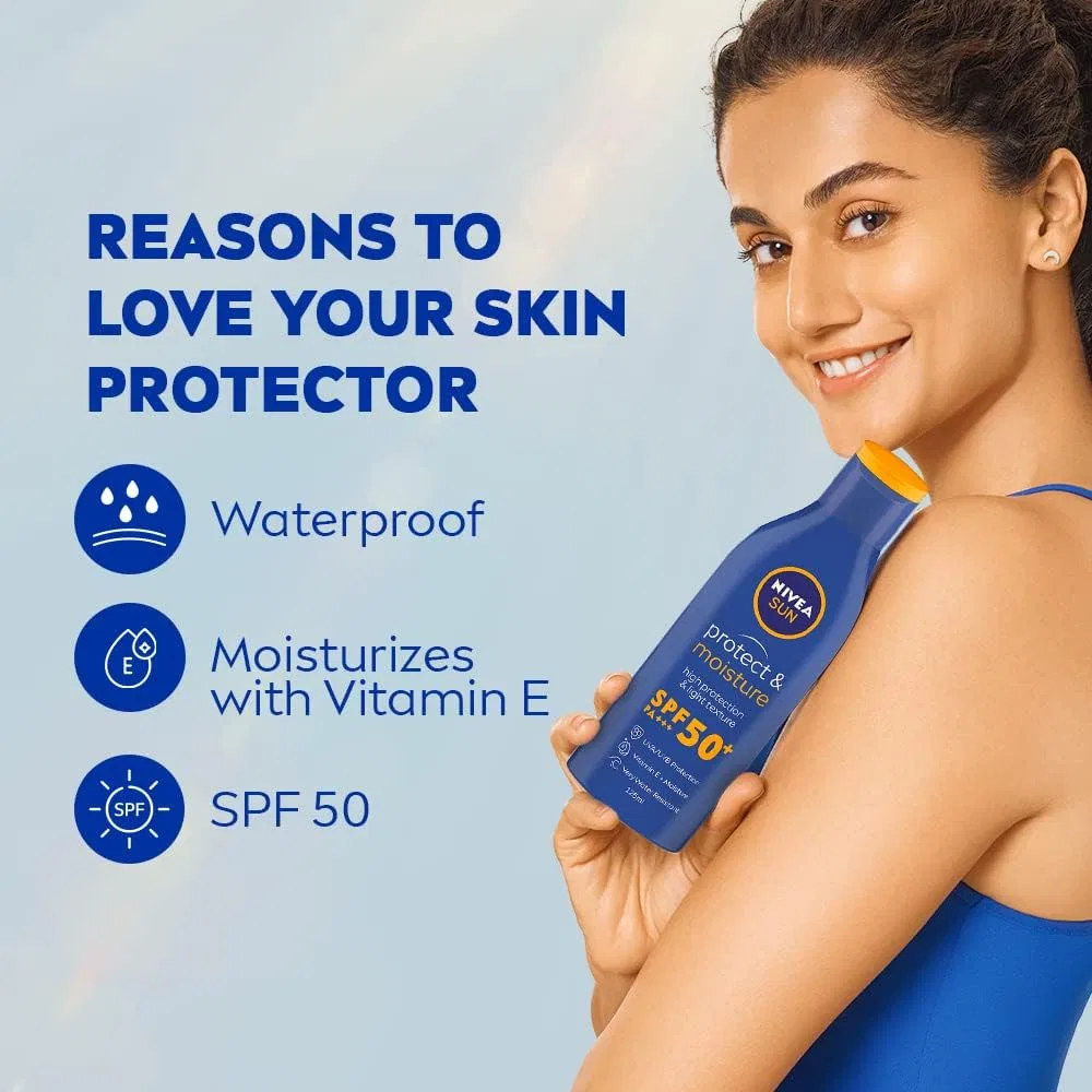 Солнцезащитный лосьон для тела SPF 50 Nivea 125 мл — фото 4