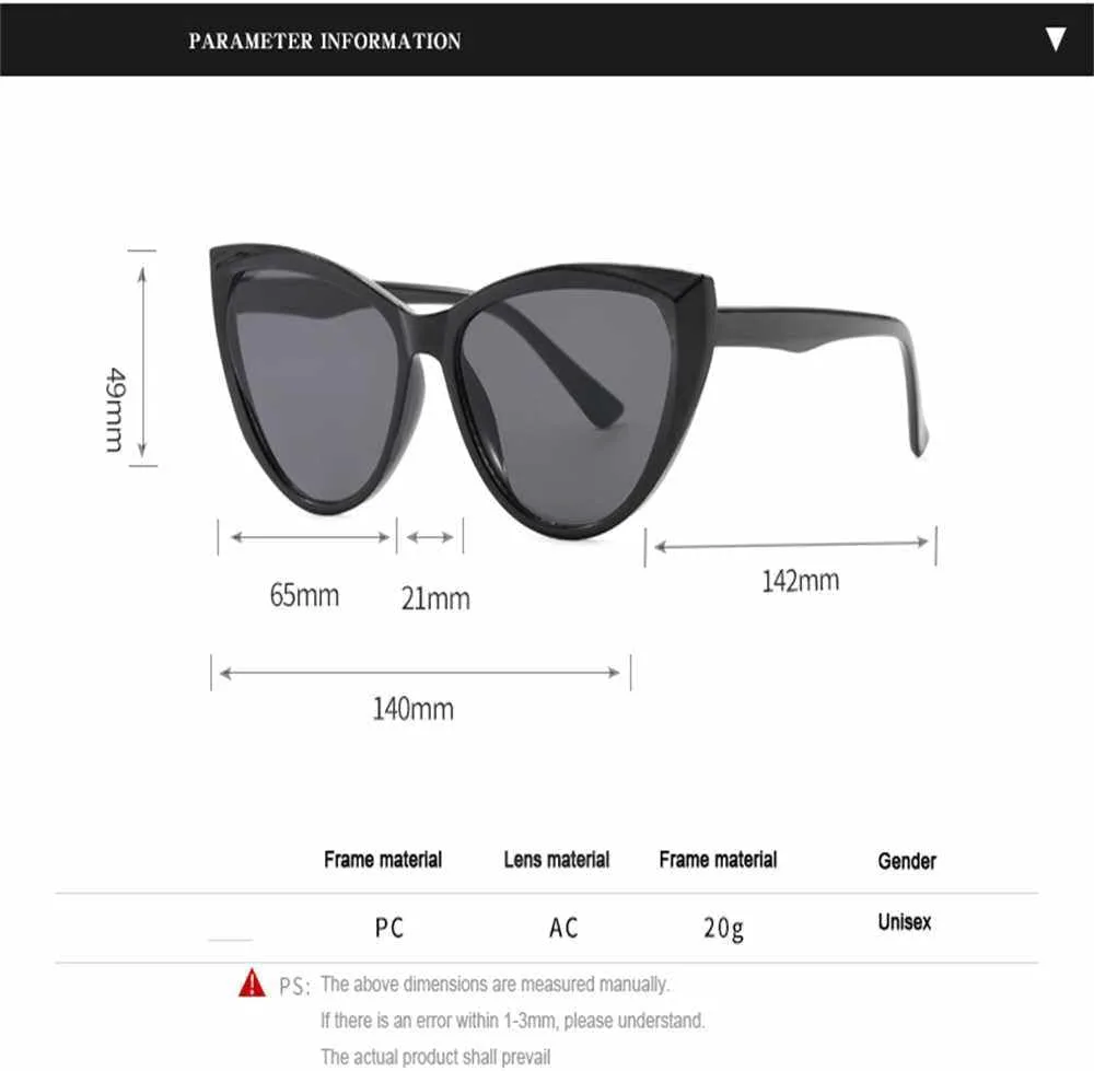 

Классические солнцезащитные очки «кошачий глаз» в крупной оправе для женщин и мужчин, модные солнцезащитные очки для езды на велосипеде и вождения KTUCN, Pink