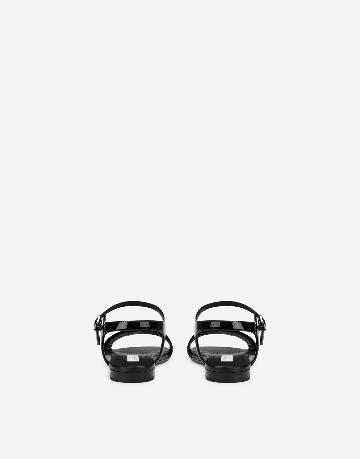 Сандалии из лакированной кожи с логотипом DG Dolce&Gabbana, черный — фото 4