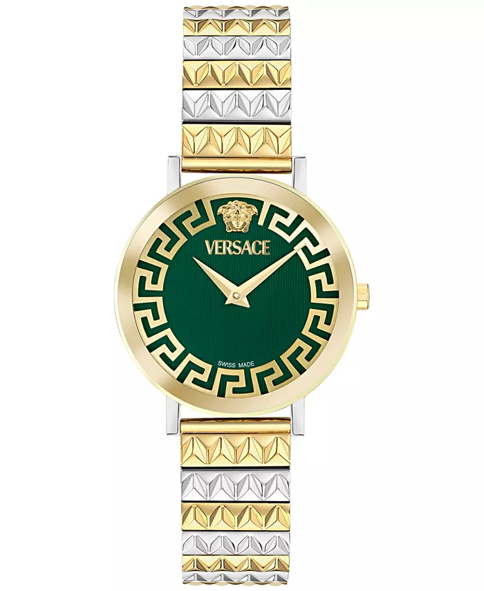 

Женские часы Swiss Daedalus с двухцветным браслетом из нержавеющей стали, 35 мм Versace