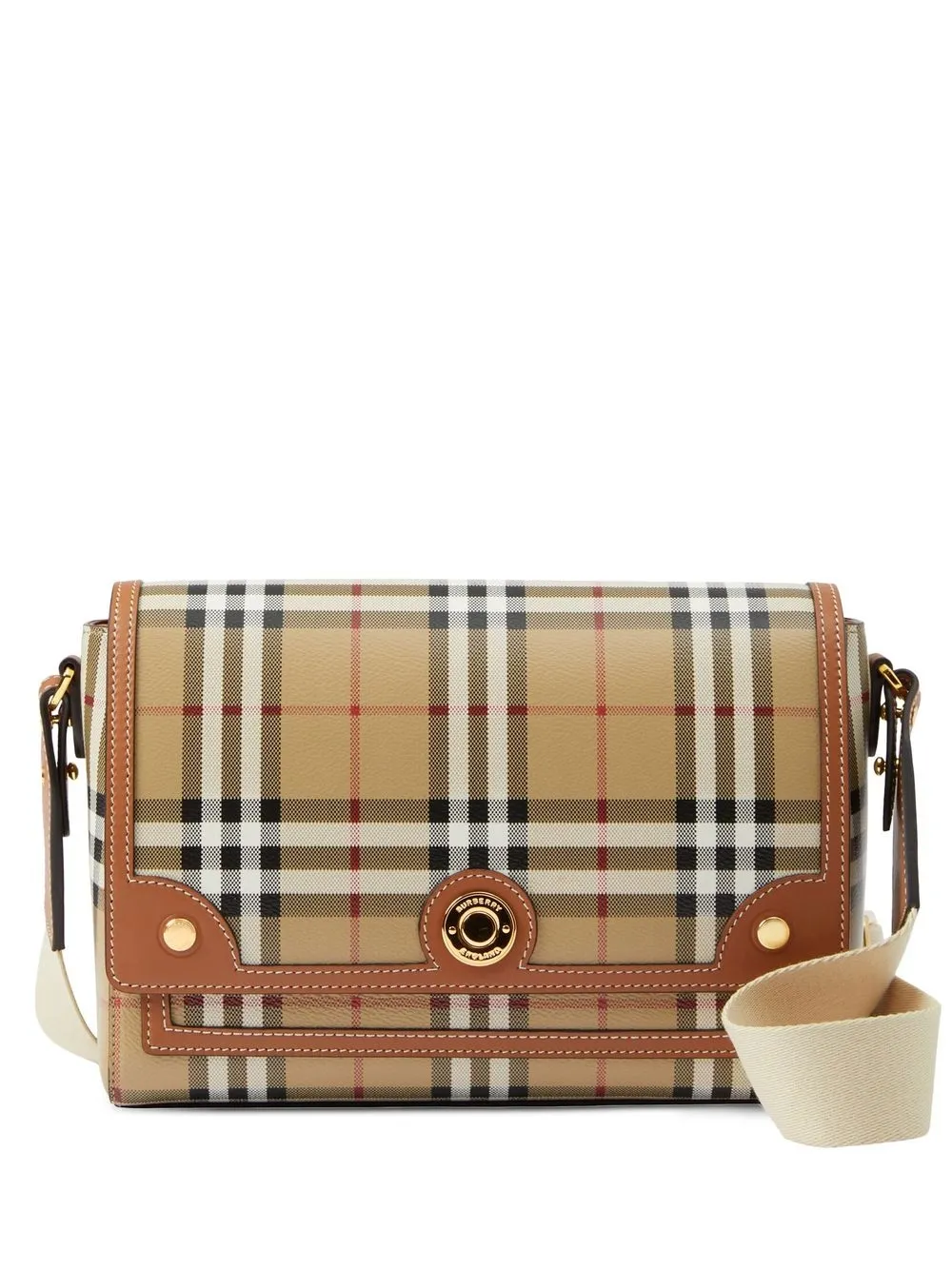 

Сумка через плечо Note в клетку BURBERRY, коричневый