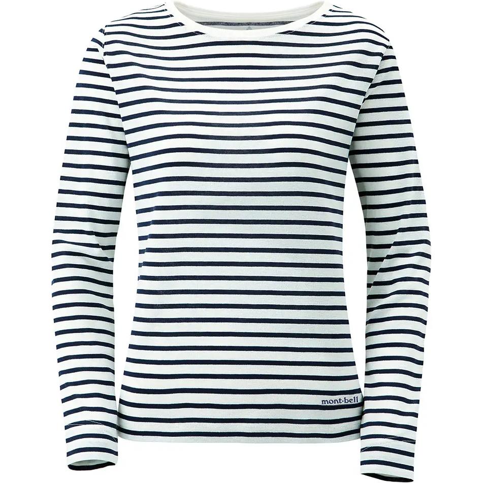 

Обычная футболка женская MONTBELL, слоновая кость/синий