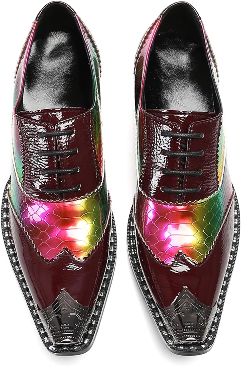 Туфли Schuhe, Bequeme Lederschuhe, Handgefertigte Bankettschuhe für Party, Freizeit, Nachtclub, Business und Tanz HGTREDPK, Red — фото 3