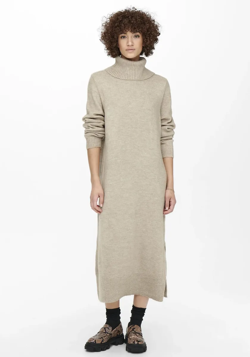 

Only трикотажное платье "ONLBRANDIE L/S ROLL NECK DRESS", цвет Pumice Stone