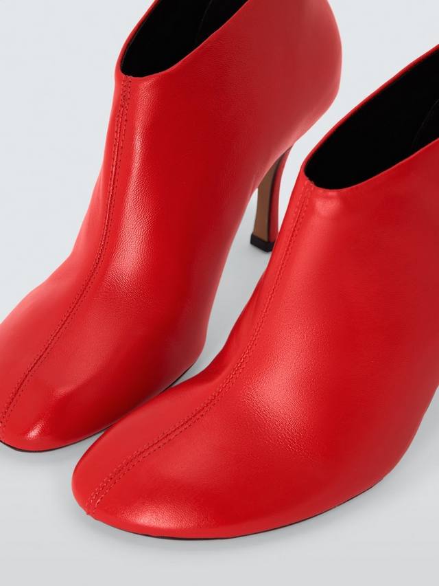 West Leather ботинки на высоком каблуке с круглым носком John Lewis, Red — фото 4