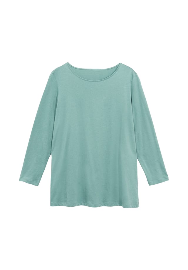 

Длинная рубашка с высокими разрезами по бокам Sheego, цвет jade